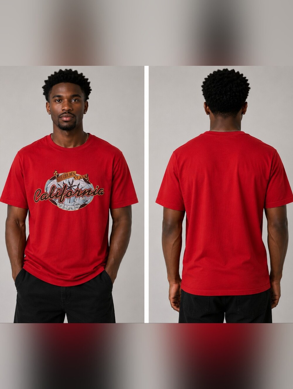 Red California Graphic T-Shirt